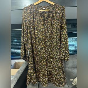 OLD NAVY Black Floral Dress
